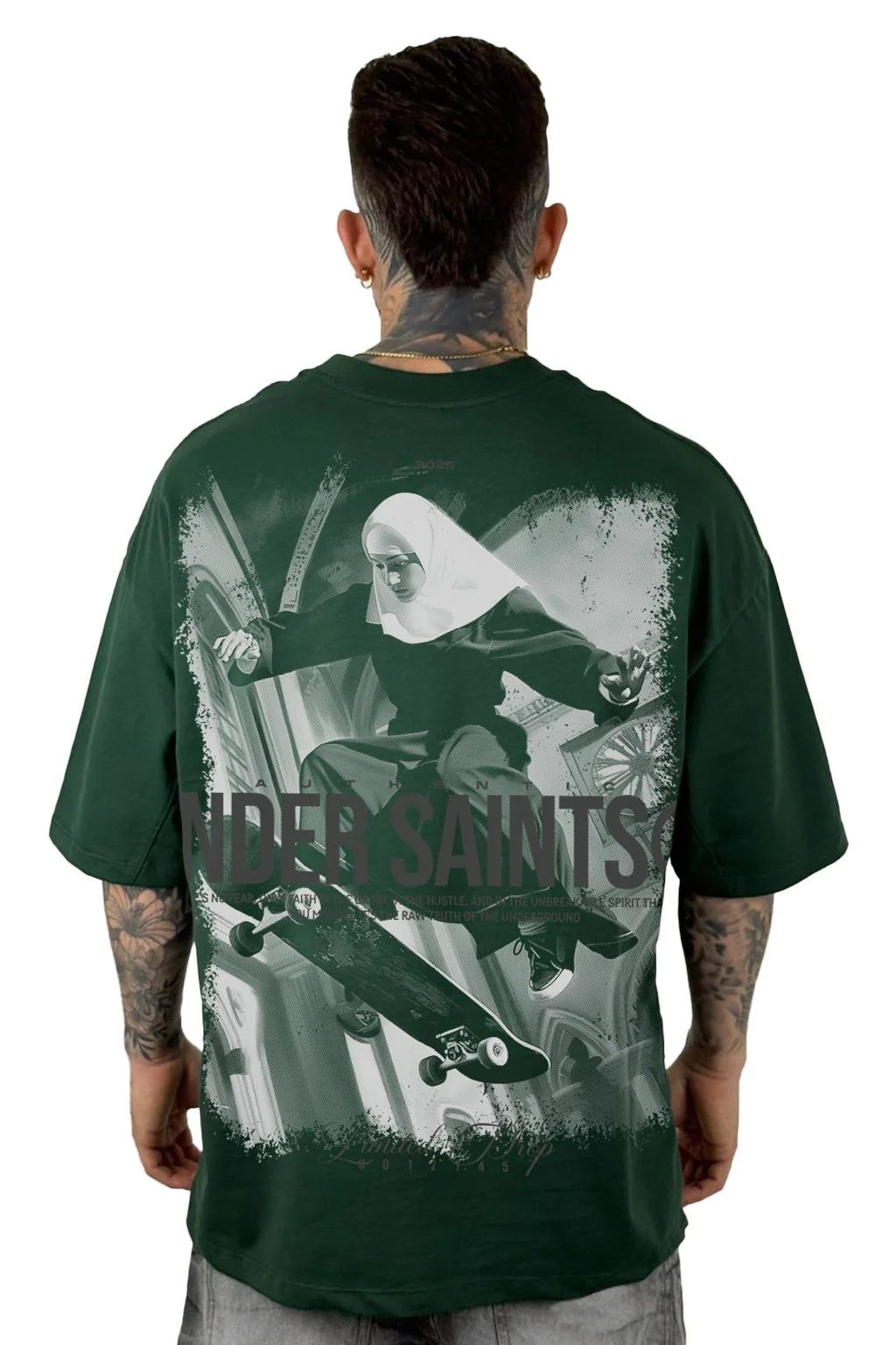 Oversize Verde Oscuro Under Saints Alto Gramaje