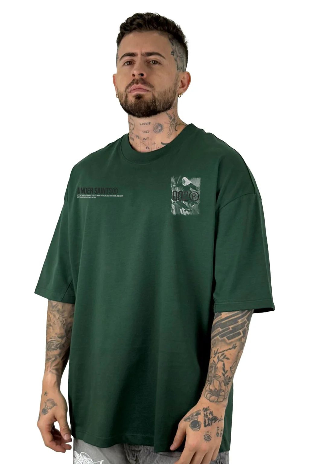 Oversize Verde Oscuro Under Saints Alto Gramaje - Image 2