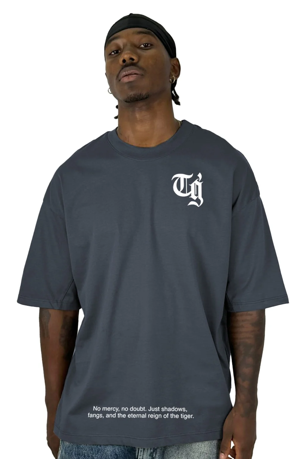 Oversize gris tiger king oscuro - Image 2