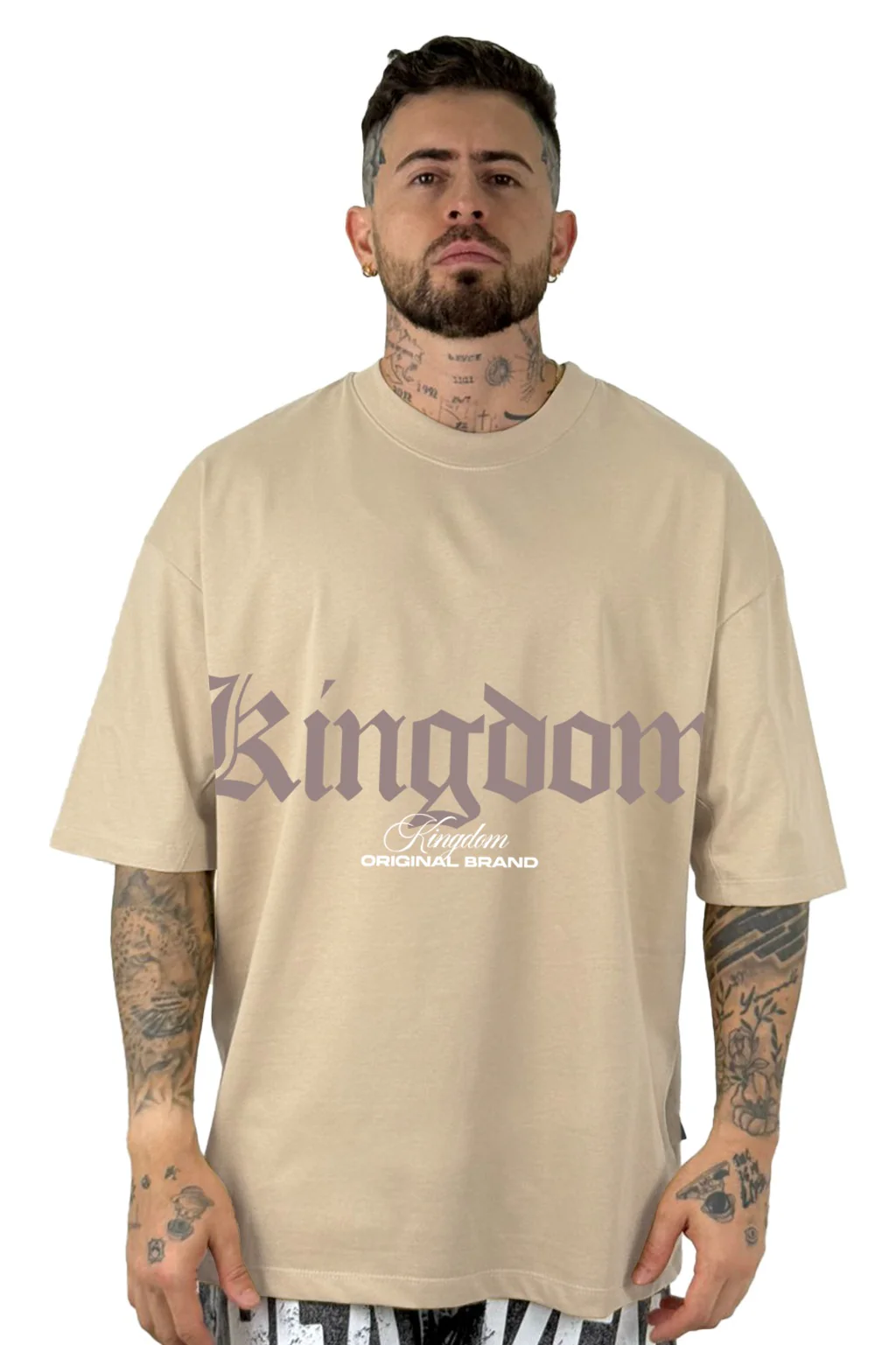 Oversize beige kingdom alto gramaje - Image 2