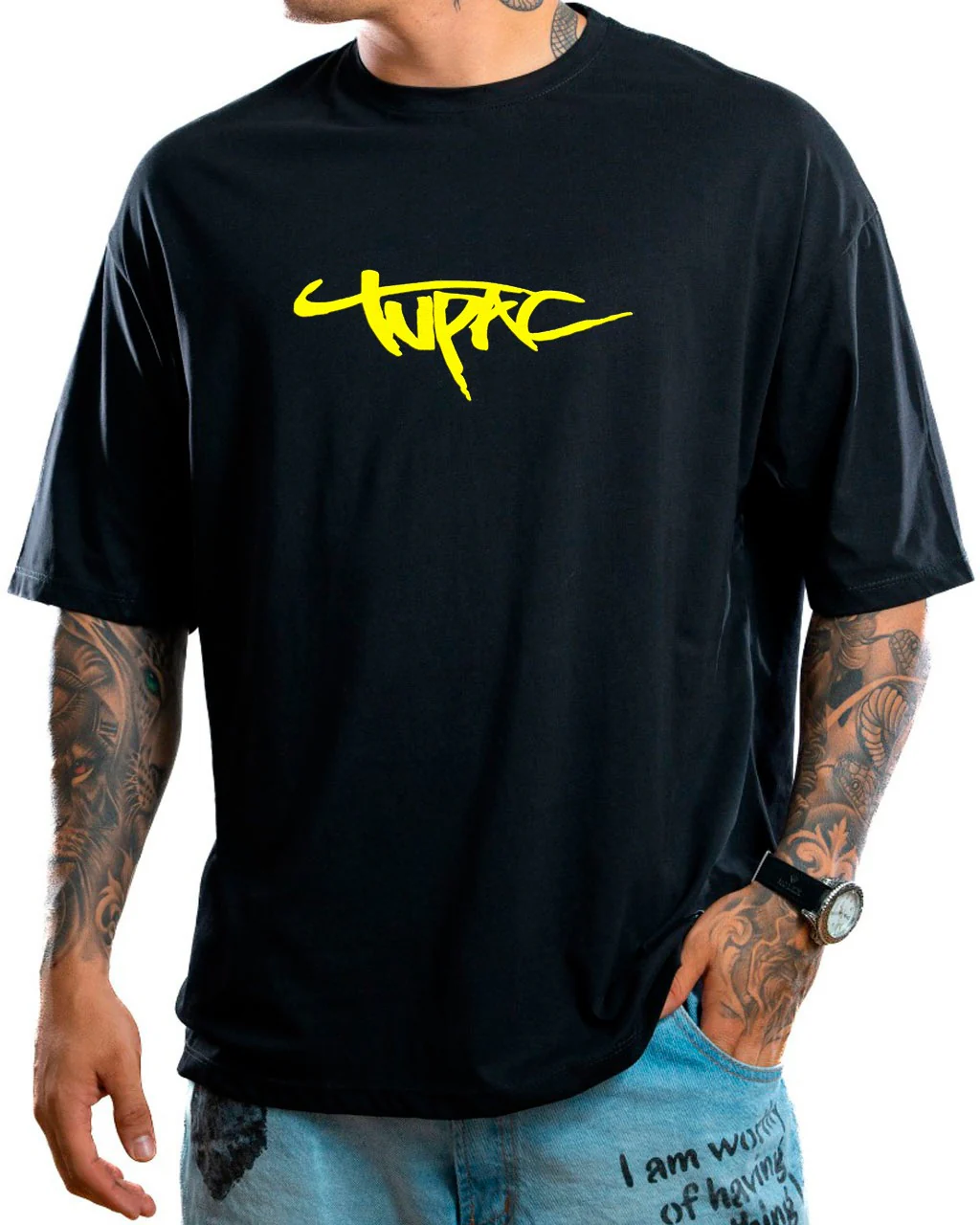 Oversize negra 2pac all eyes - Image 2