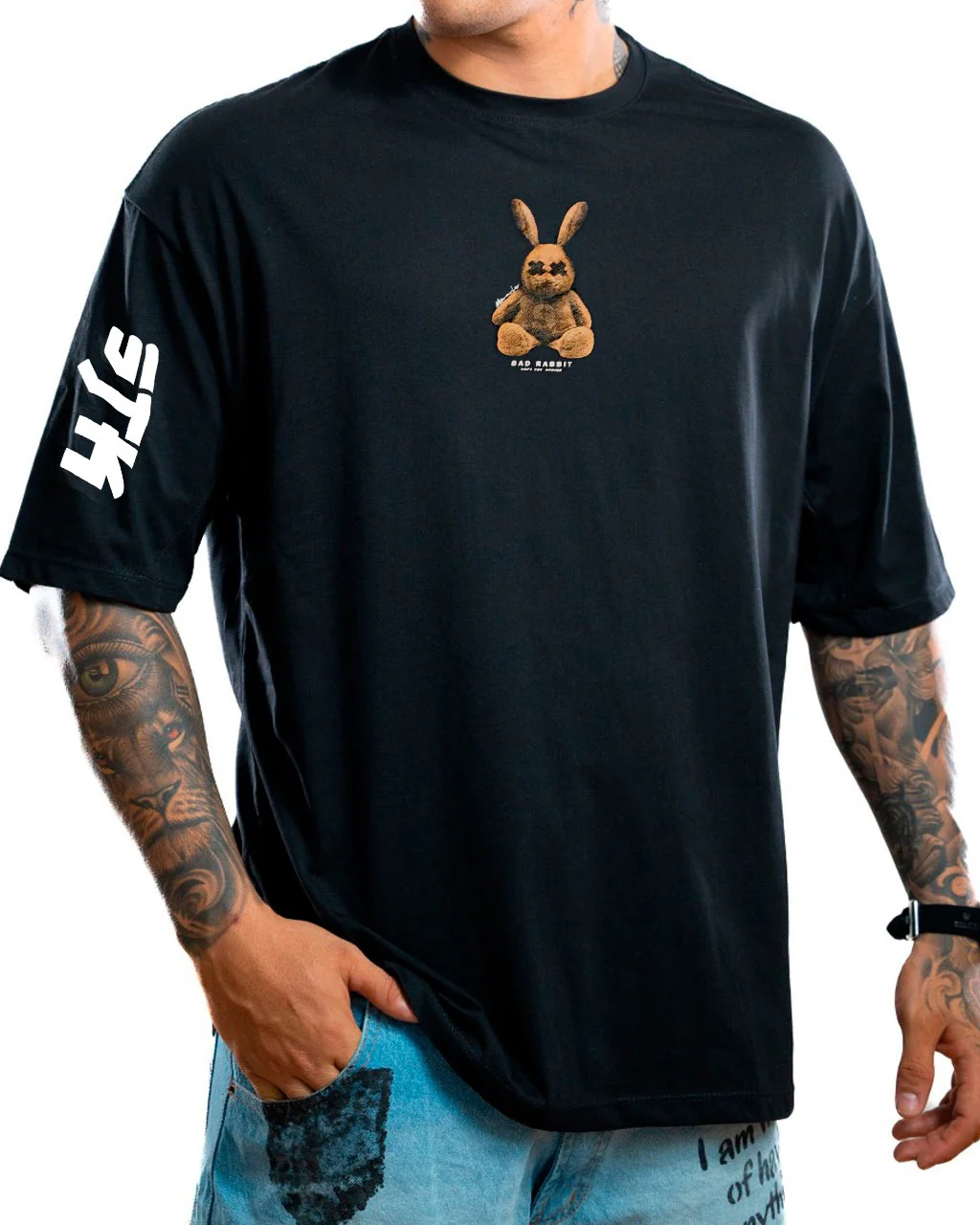 Oversize negra bad rabbit