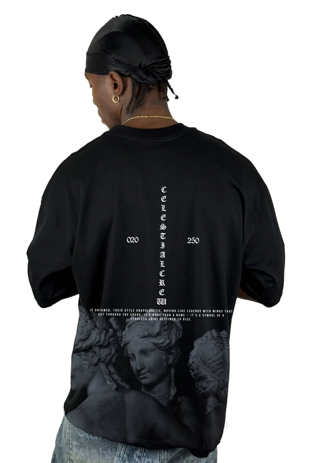 Oversize Negra Celestial Crew Alto Gramaje - Image 2