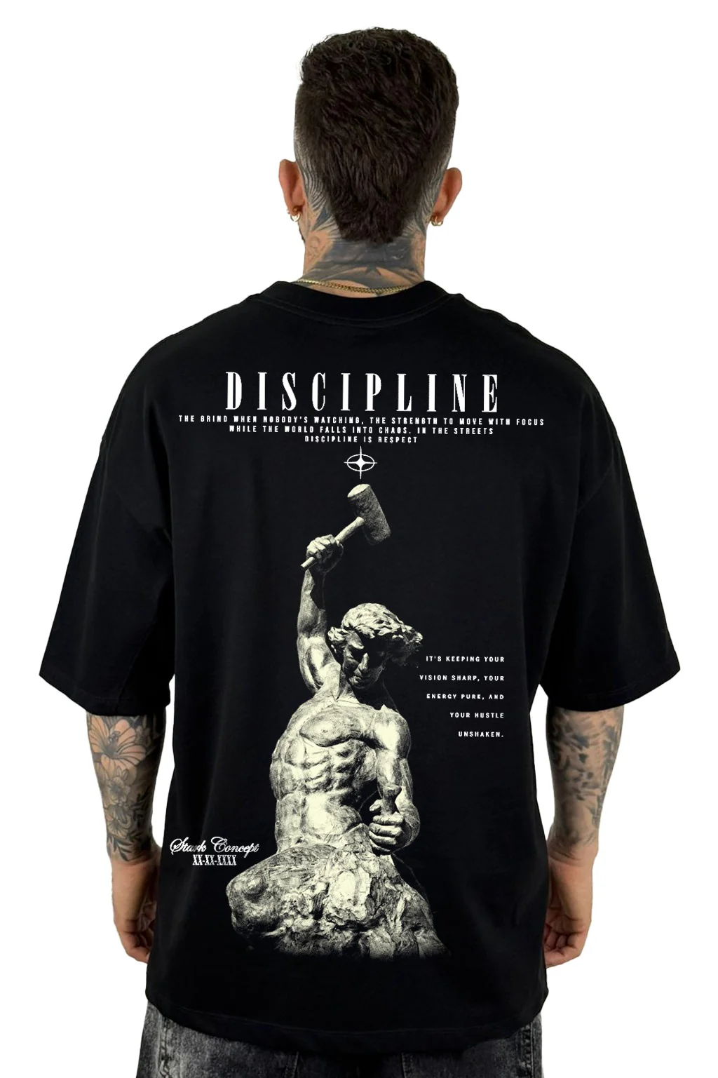 Oversize Negra Discipline Alto Gramaje