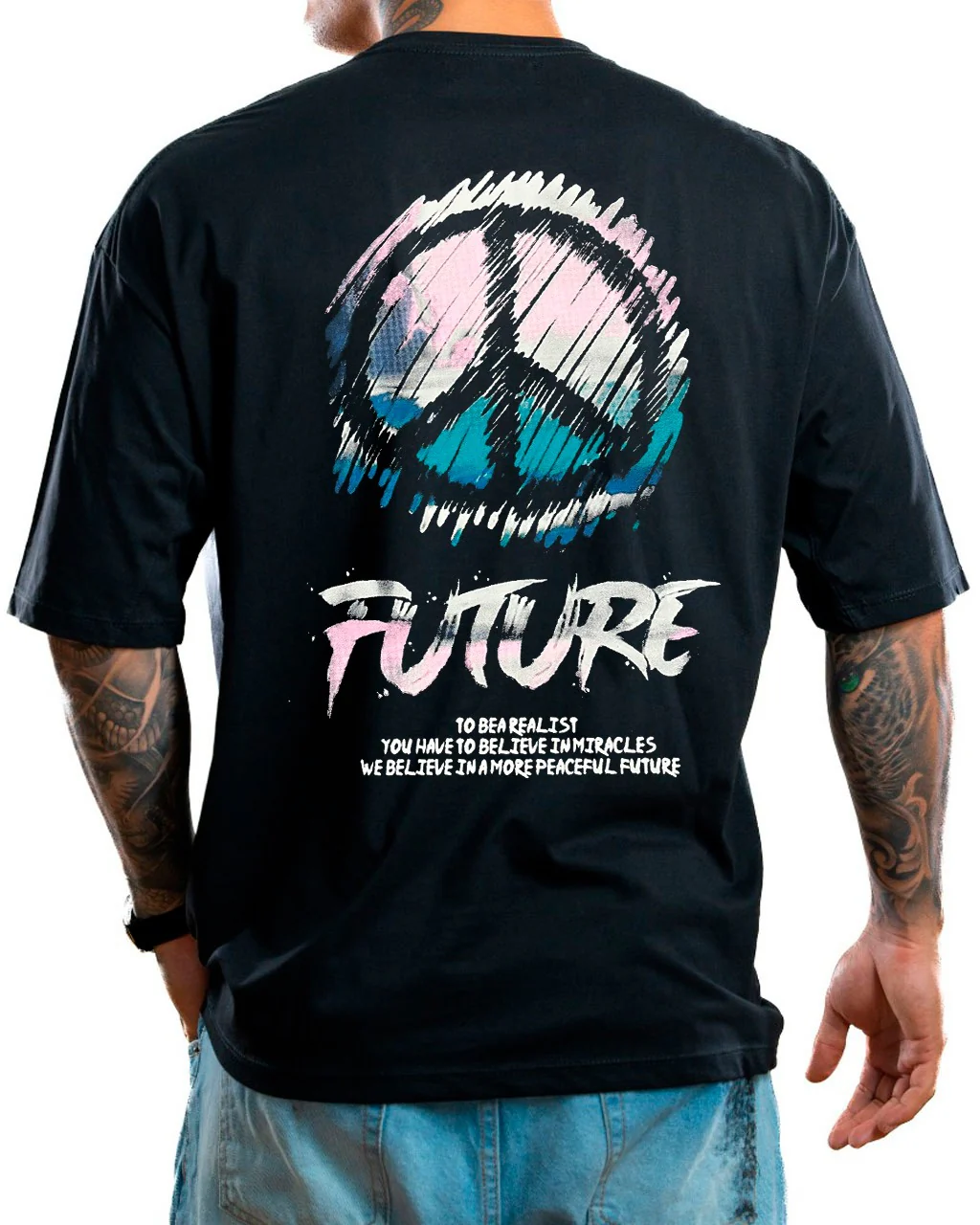 Oversize negra future peace