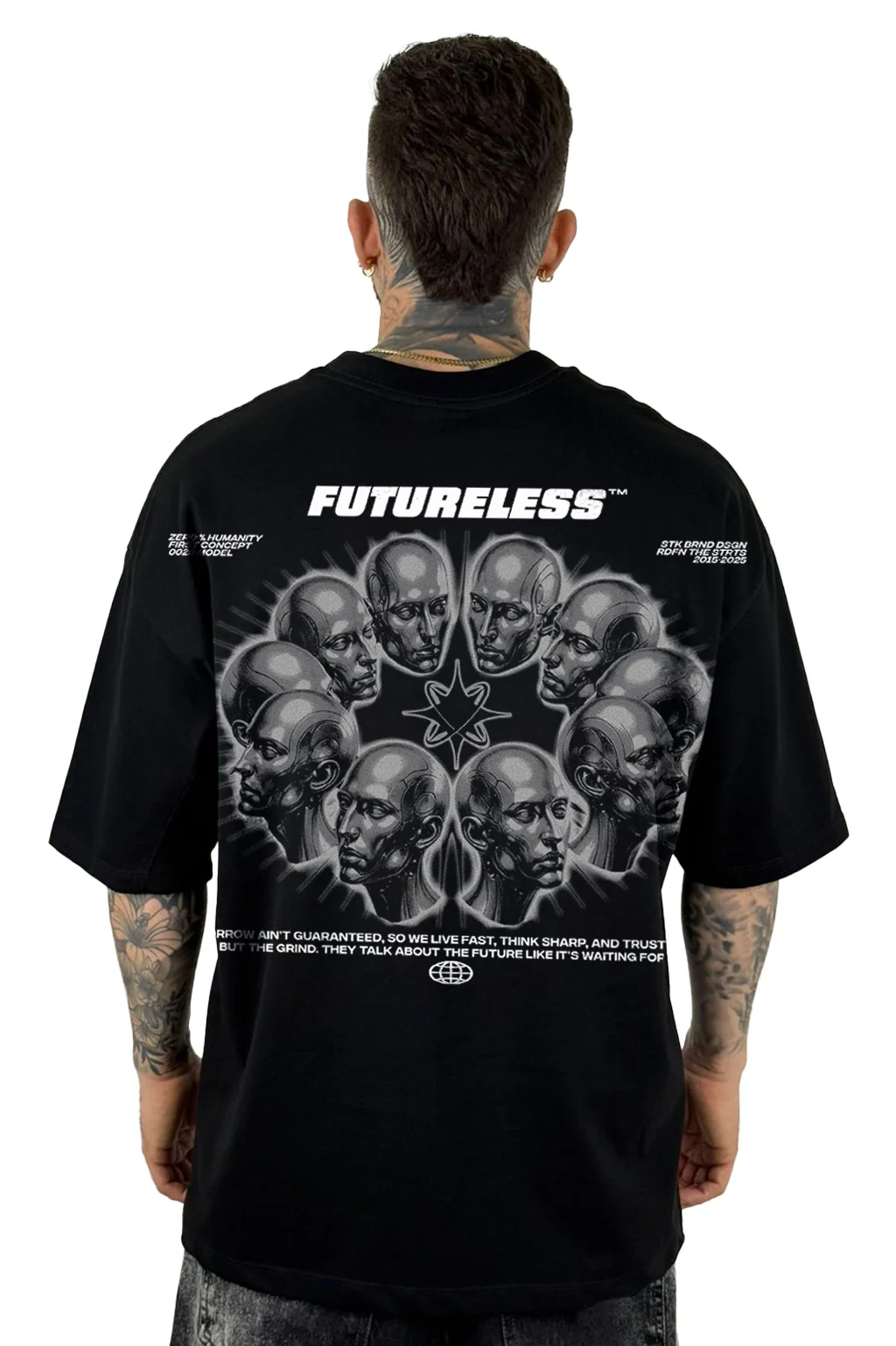 Oversize Negra Futureless Alto Gramaje