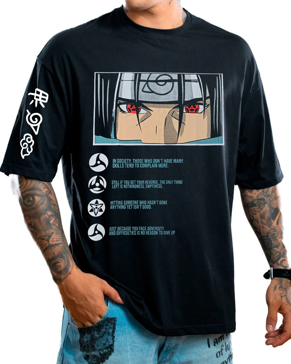Oversize negra itachi sharingan