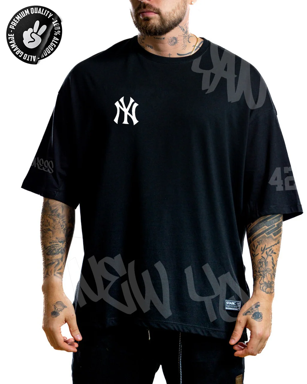 Oversize Negra New NY Alto Gramaje