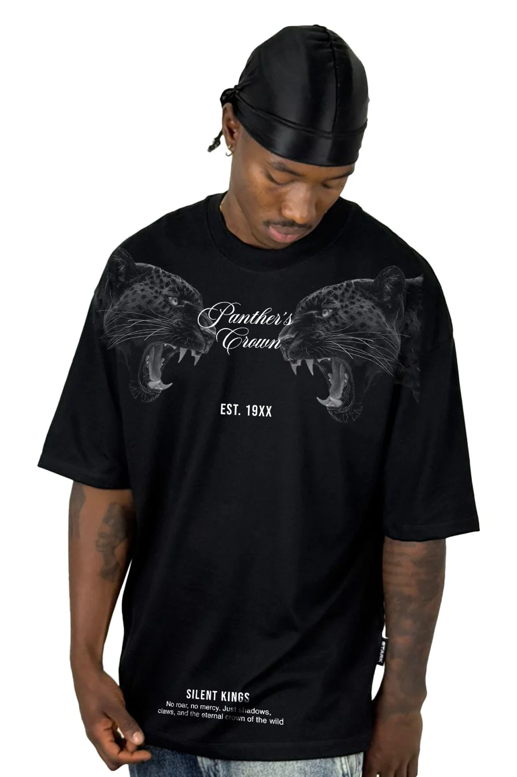 Oversize Negra Panther"s Crown Alto Gramaje