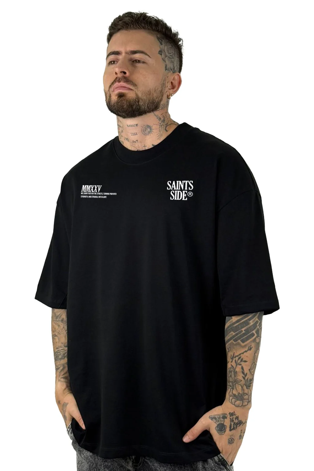 Oversize Negra Saints Side Alto Gramaje - Image 2