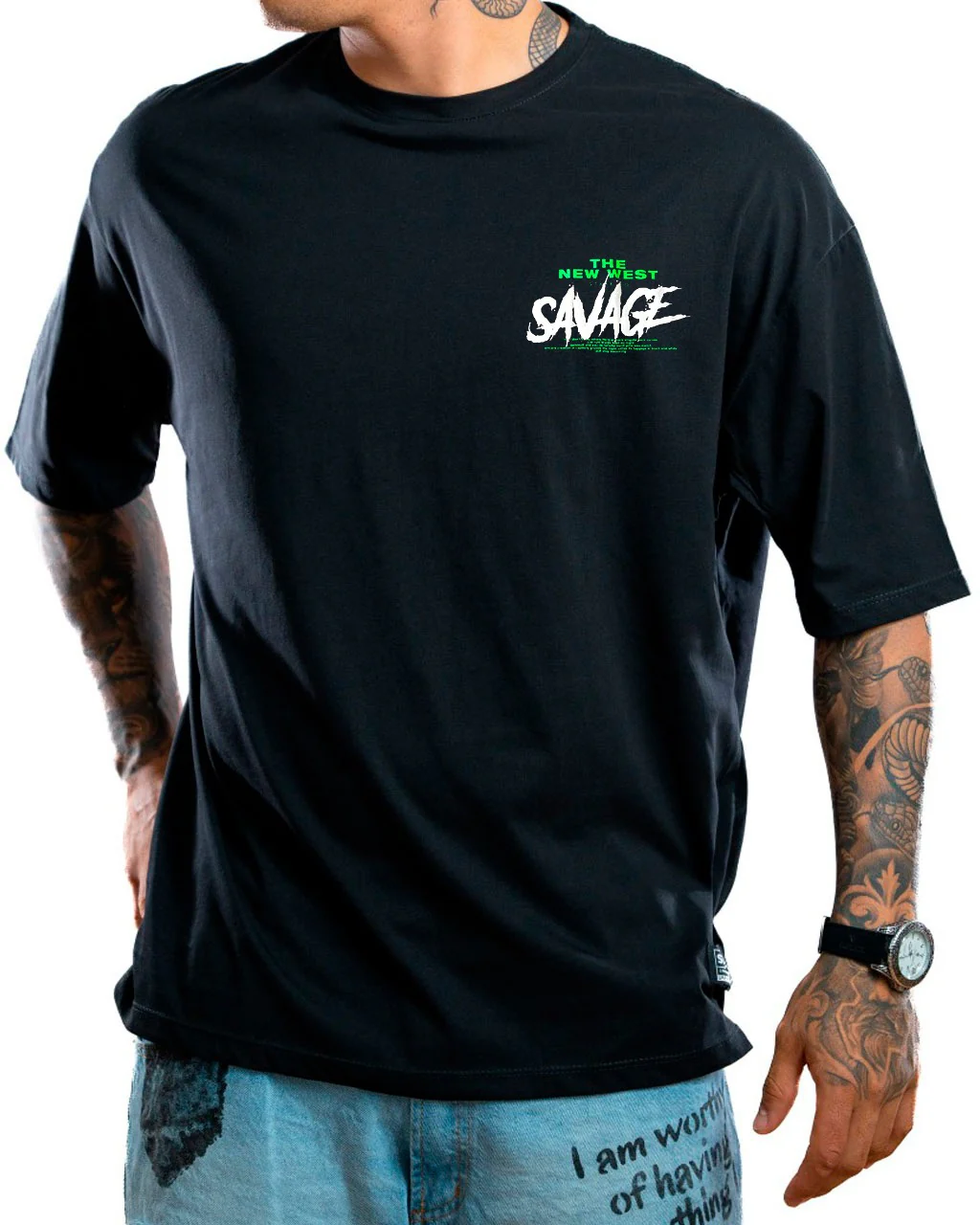 Oversize negra savage cowboy