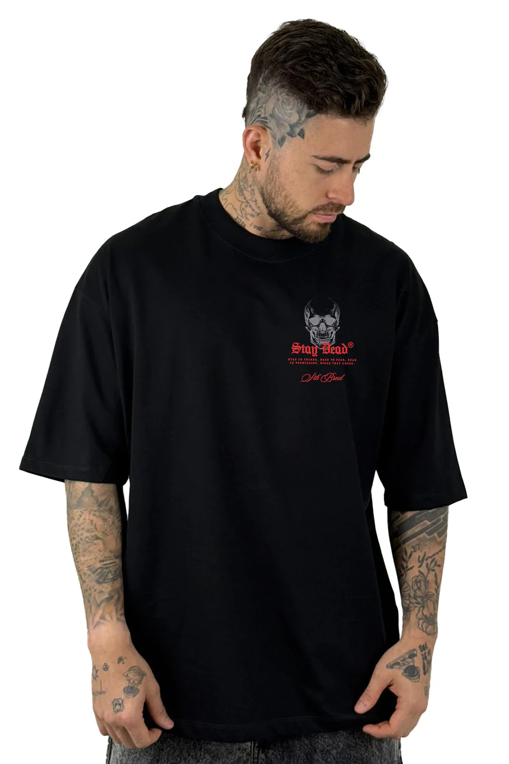 Oversize Negra Stay Dead Alto Gramaje - Image 2