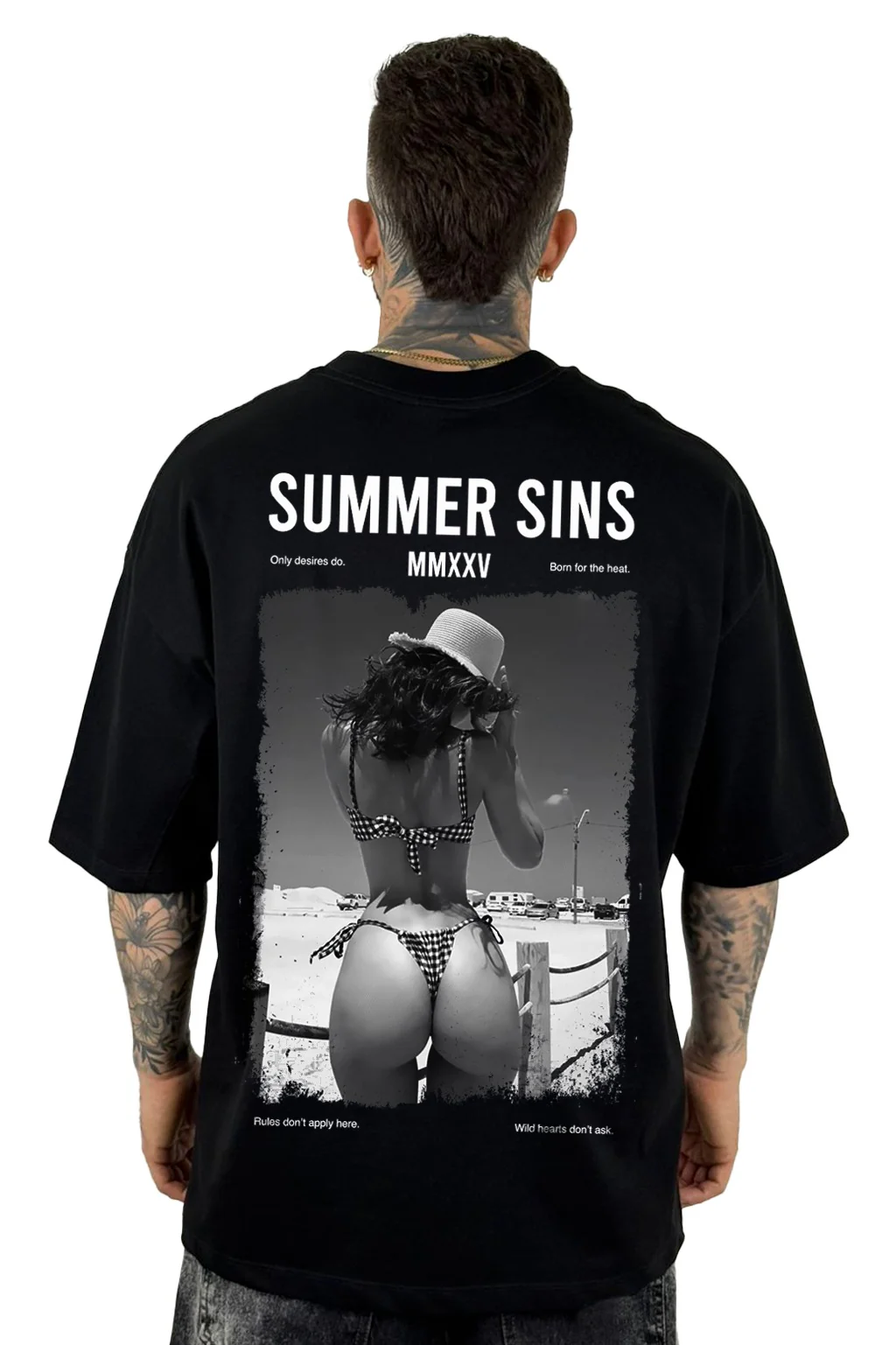 Oversize Negra Summer Sins Alto Gramaje