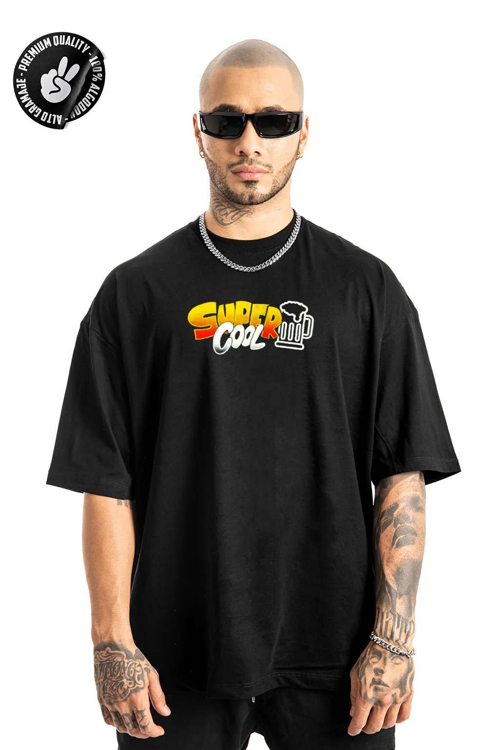Oversize Negra Super Cool Alto Gramaje - Image 2