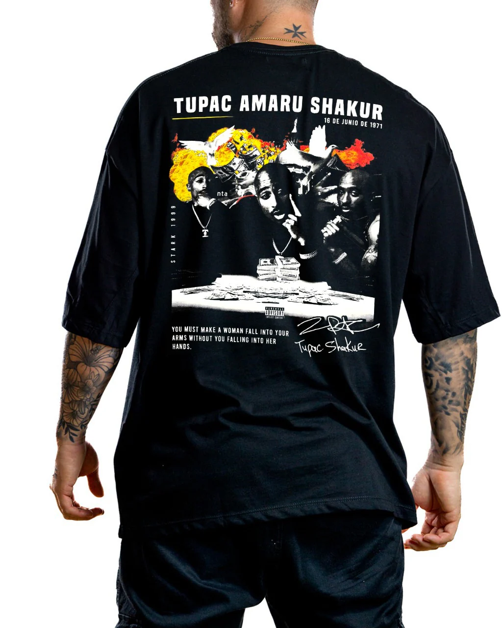 Oversize negra TUPAC SHAK - Image 2