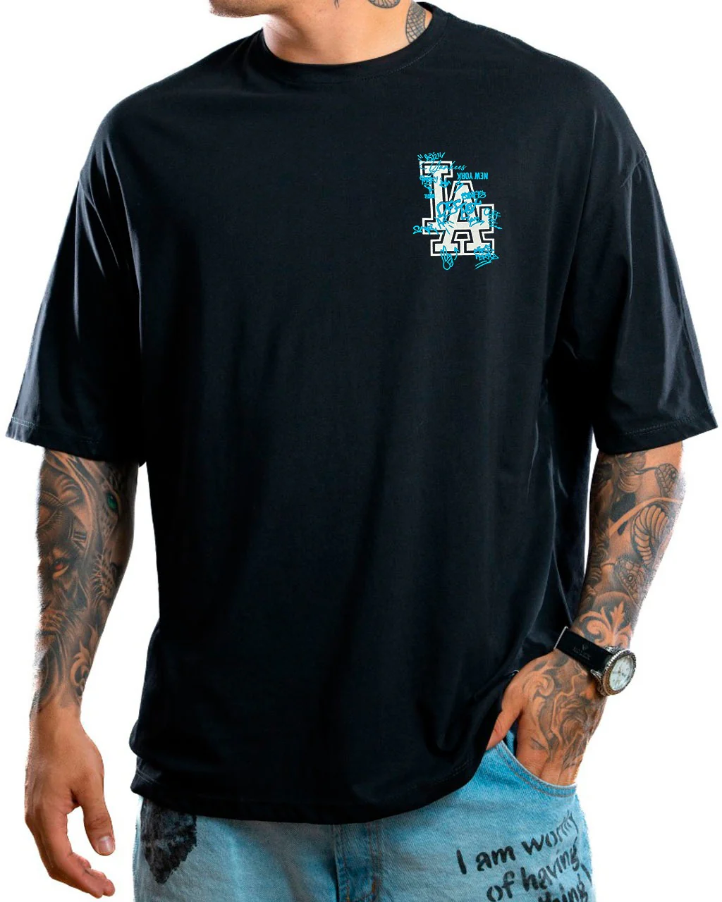 Oversize negro LA graffity