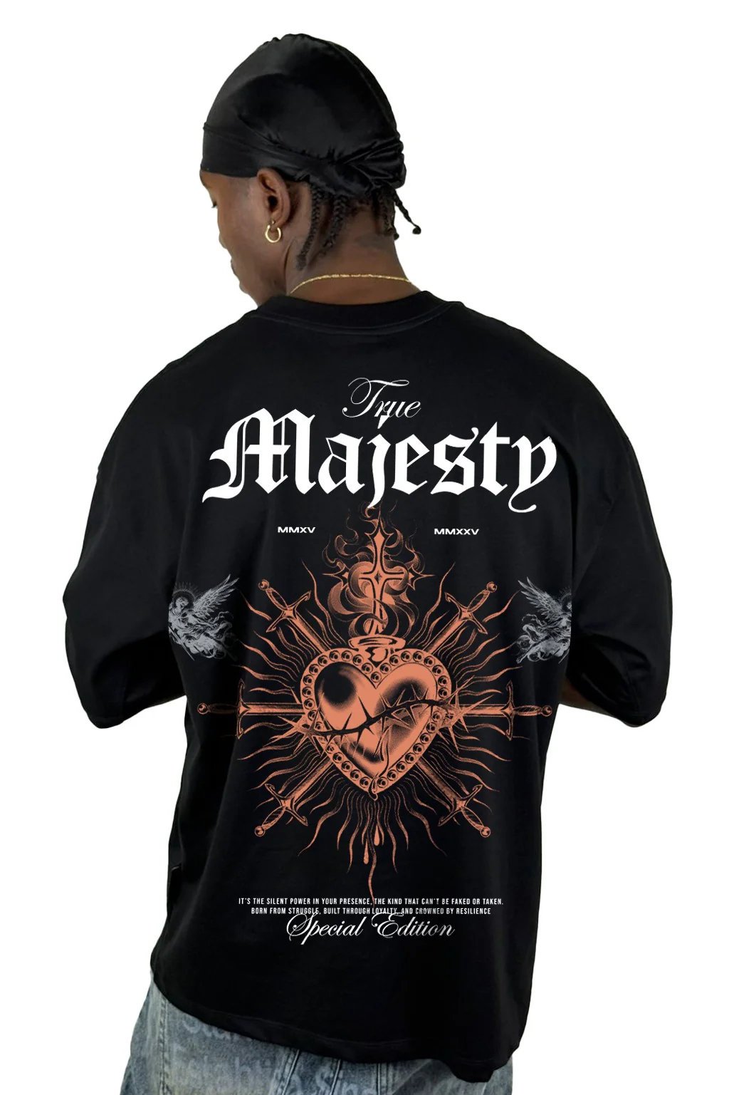 Oversize negro majesty alto gramaje