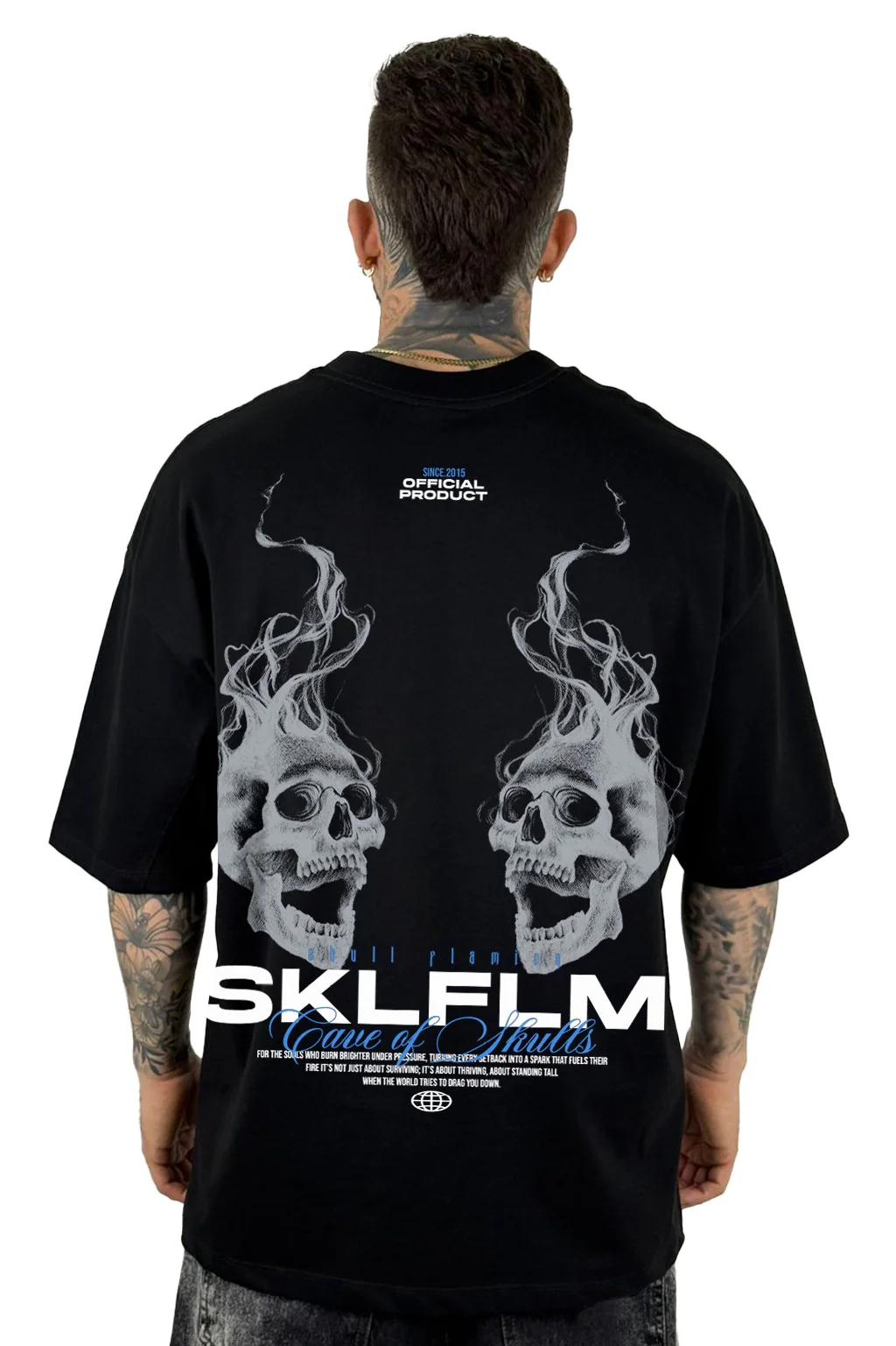 Oversize negrA SKLFLM Skull alto gramaje