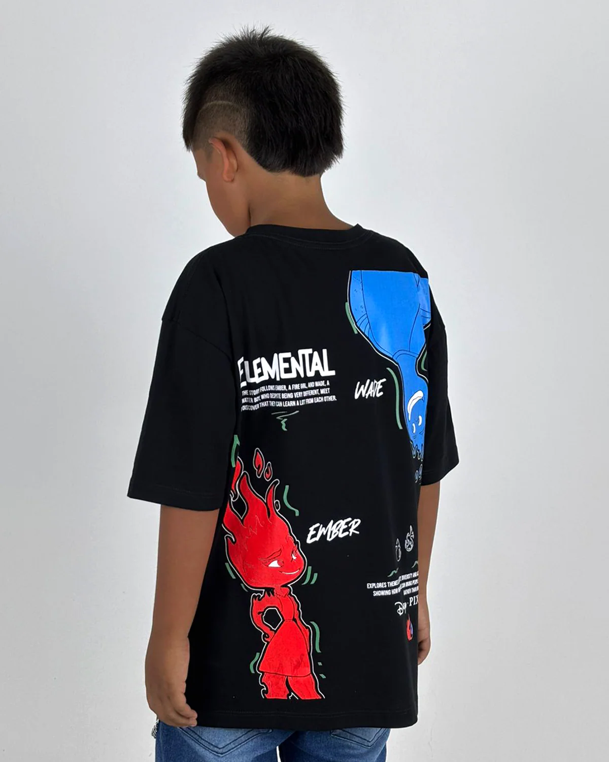 Oversize Niño negro elemental - Image 2