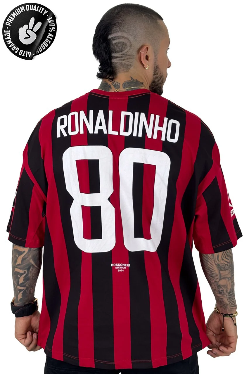 Oversize Roja milan ronaldiño alto gramaje - Image 2