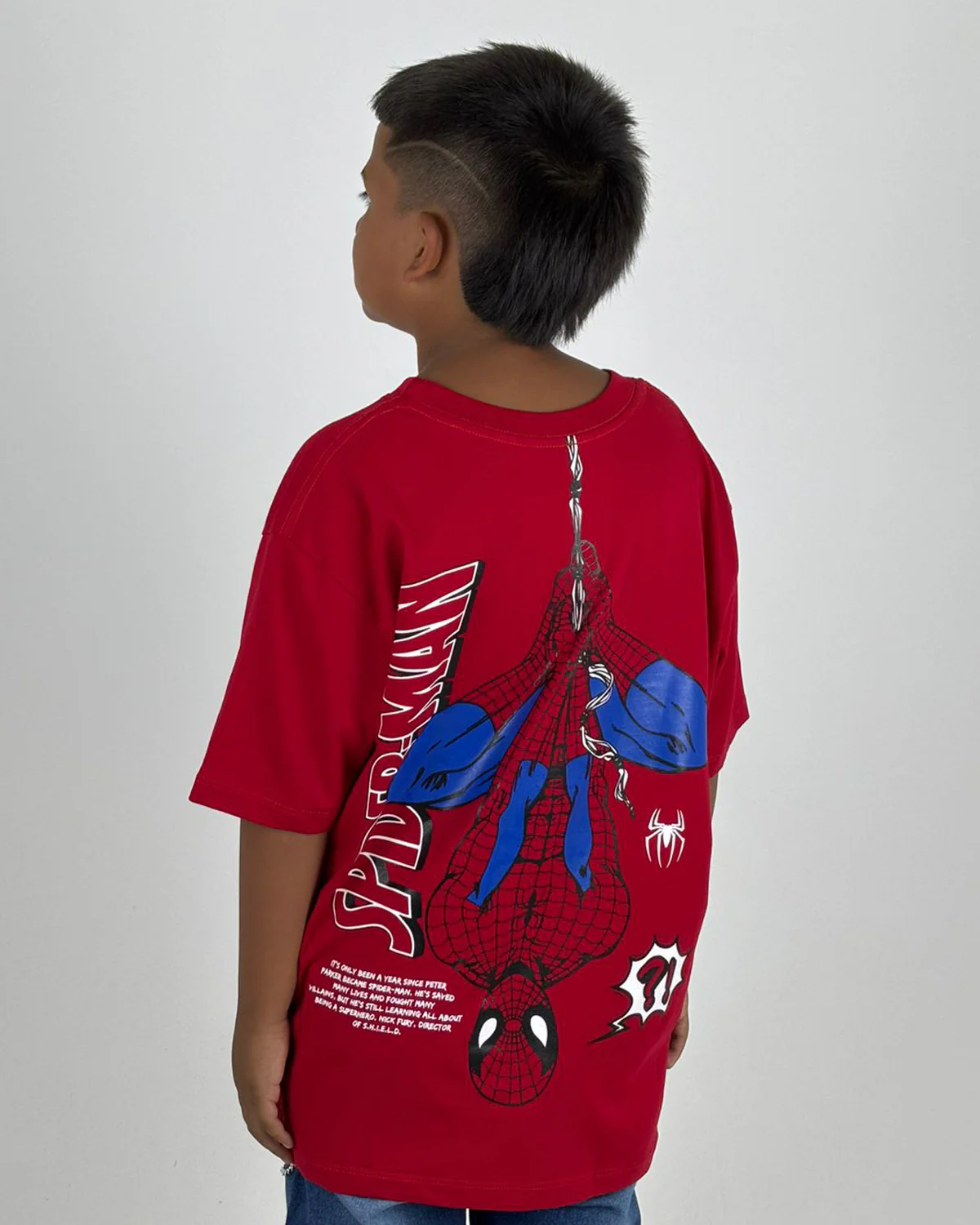 Oversize Roja Niño Spiderman Alto Gramaje - Image 2