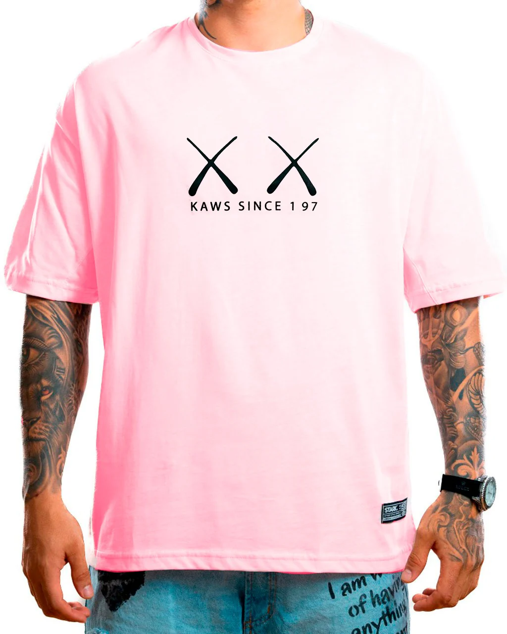 Oversize rosada kaws azul - Image 2