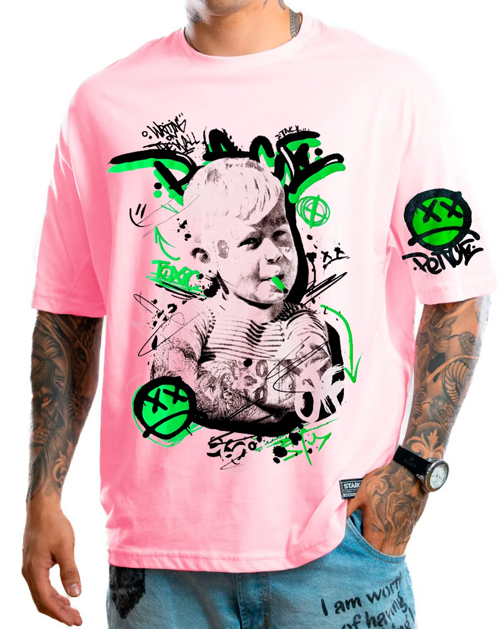 Oversize rosada kid toxic