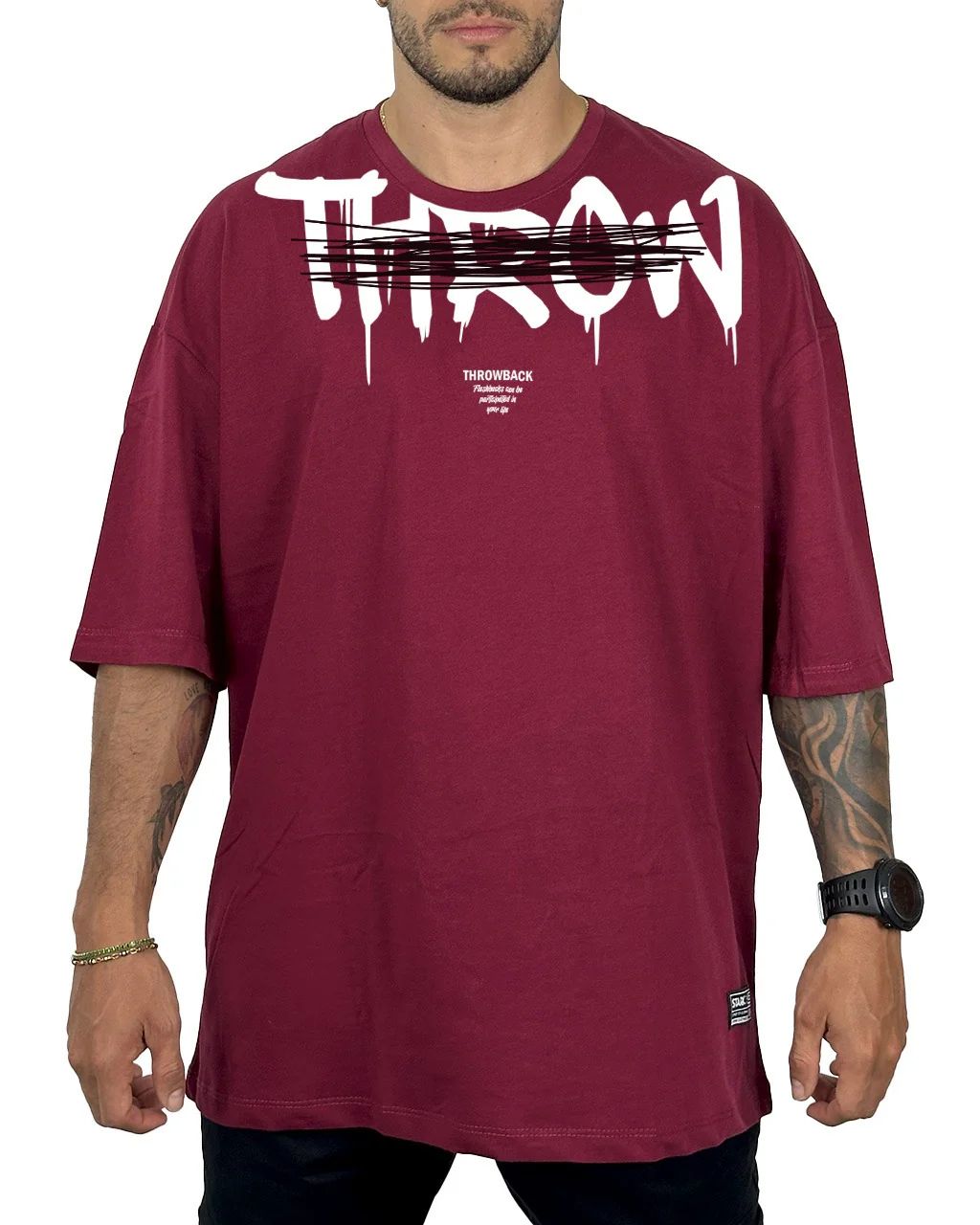 Oversize  Throw Back Vino Tinto