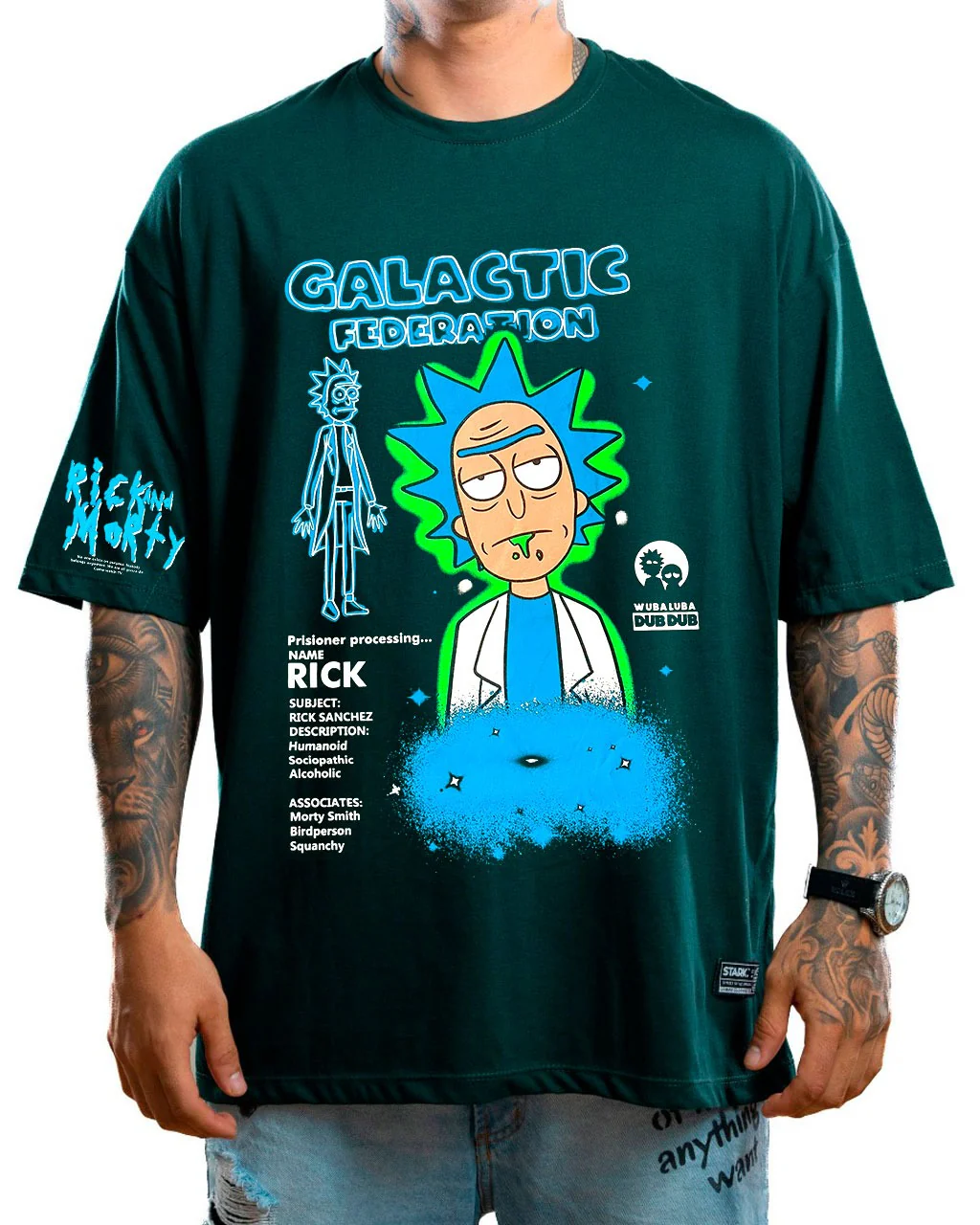 Oversize verde botella galactic rick