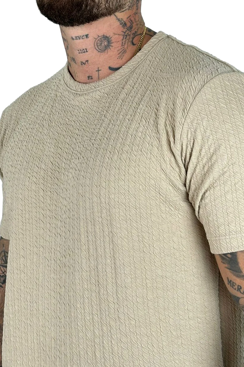 Texturizada Camiseta Beige - Image 2