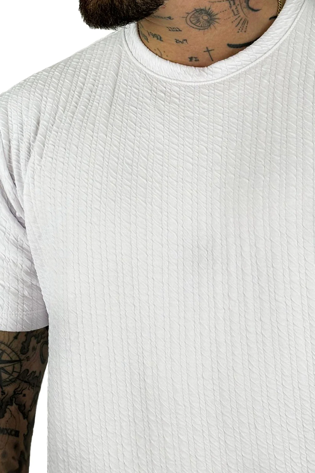Texturizada Camiseta Blanca - Image 2