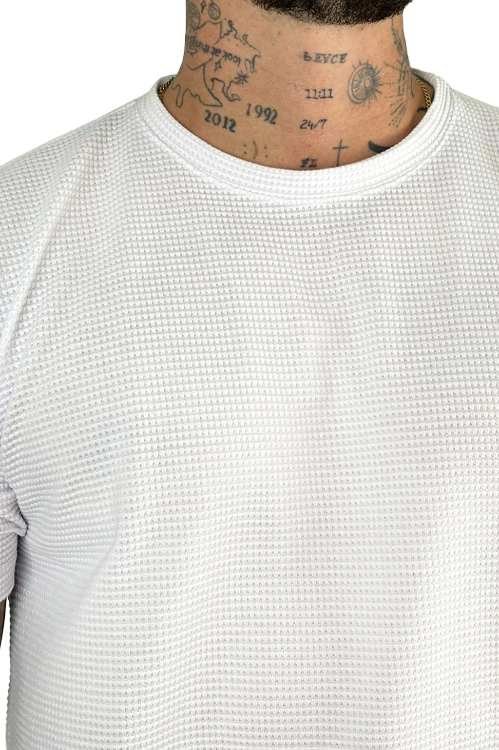Texturizada Camiseta Blanca Malla - Image 2