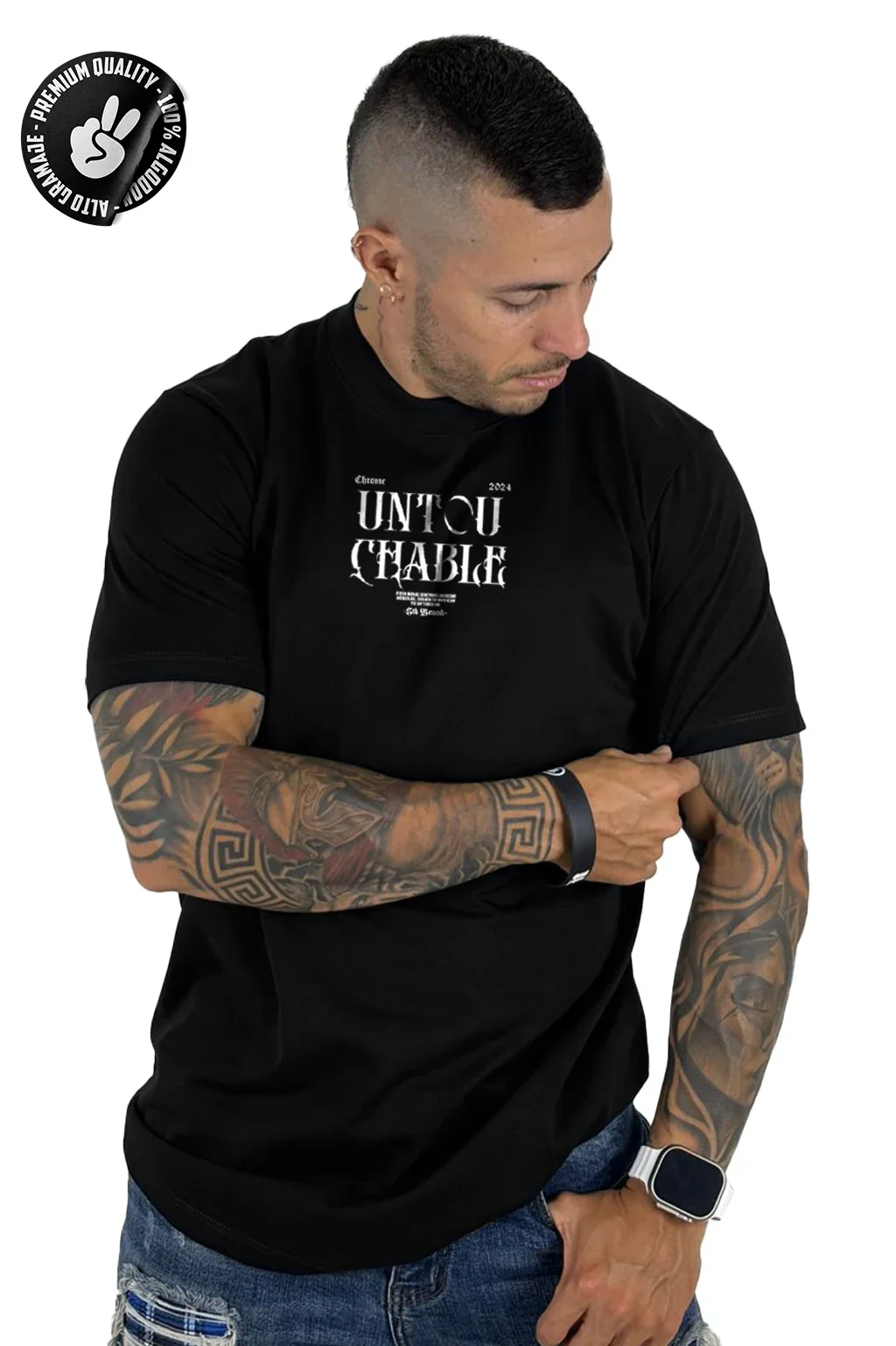XM Camiseta alto gramaje negro untouchable - Image 2